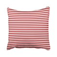 thumbnail image 1 of RYLABLUE Square Throw Pillow Covers Red And White Nautical Stripes Pillowcases Polyester 18 X 18 Inch With Hidden Zipper Home Sofa Cushion Decorative Pillowcase, 1 of 1