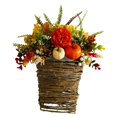 thumbnail image 1 of Cesta de flores colgante Perfecl Decoración de la puerta delantera Corona de otoño Flores artificiales, 1 of 6