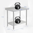 thumbnail image 2 of 30x24 In NSF Stainless Steel Prep Table with Adjustable Undershelf Heavy Duty Commercial Work Table for Restaurant Kitchen Home Hotel Use, 2 of 7