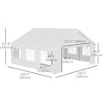 thumbnail image 3 of Outsunny 19.5' x 19' Party Tent, UV Protective, with 2 Doors and 6 Windows, 3 of 10