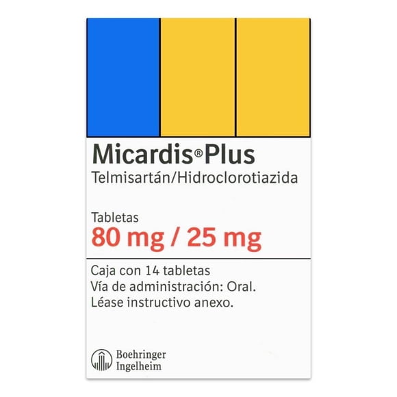 Micardis Plus 80 mg/25mg tabletas 14 pzas
