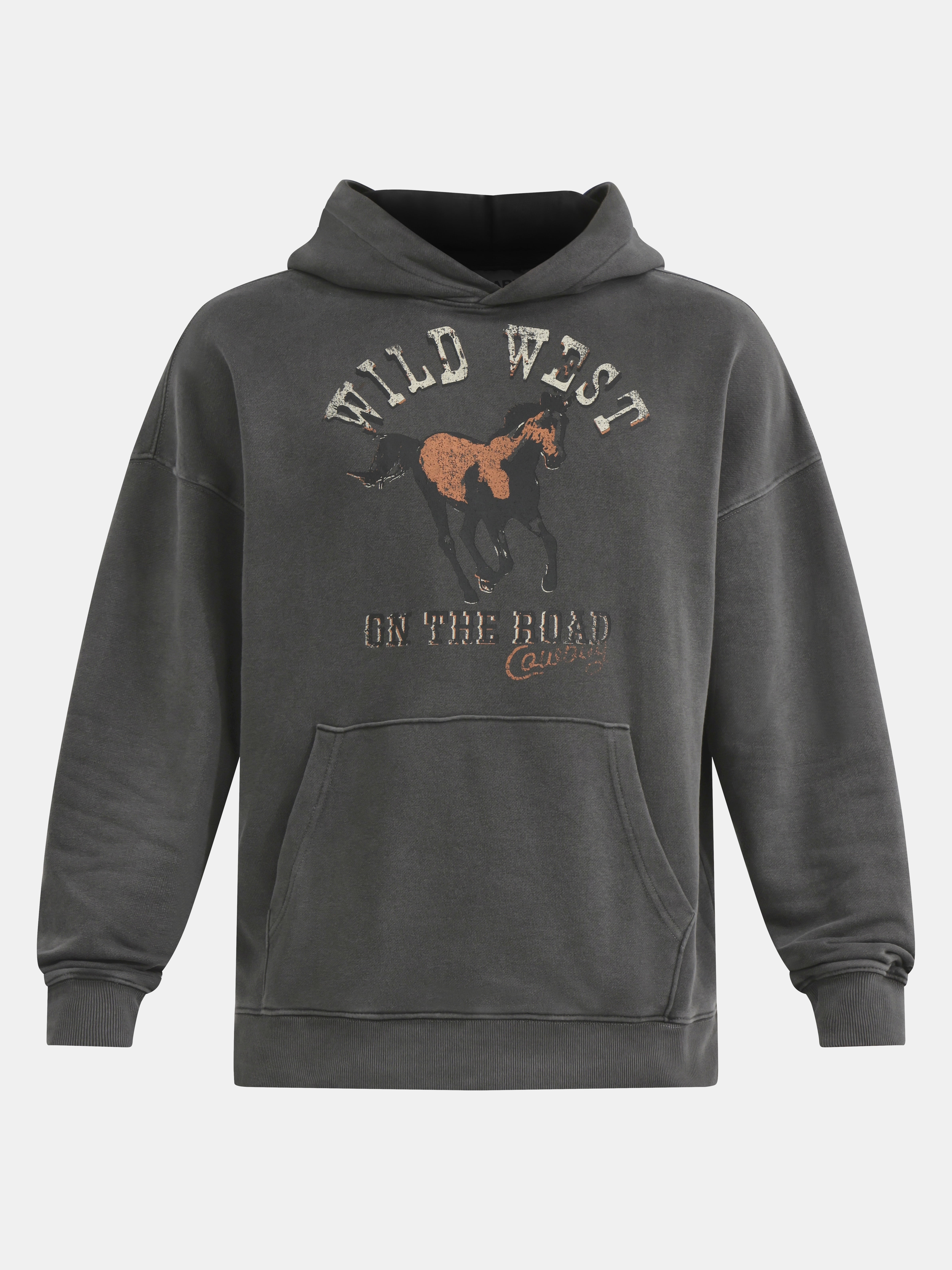 No Boundaries All Gender Oversized Graphic Hoodie with Long Sleeves, Men's and Big Men’s