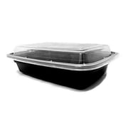 24 oz. Black Rectangular Microwaveable Food Take-Out Containers w/Lid ( pack of 25 )