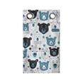 thumbnail image 1 of Winter Hanging Pocket Organizer, Bear Portraits Doodle Wilderness Animals Panda Christmas Cold Season, Printed Polyester Storage Bag with Pockets, 9" x 16", Teal Charcoal Grey White, 1 of 2