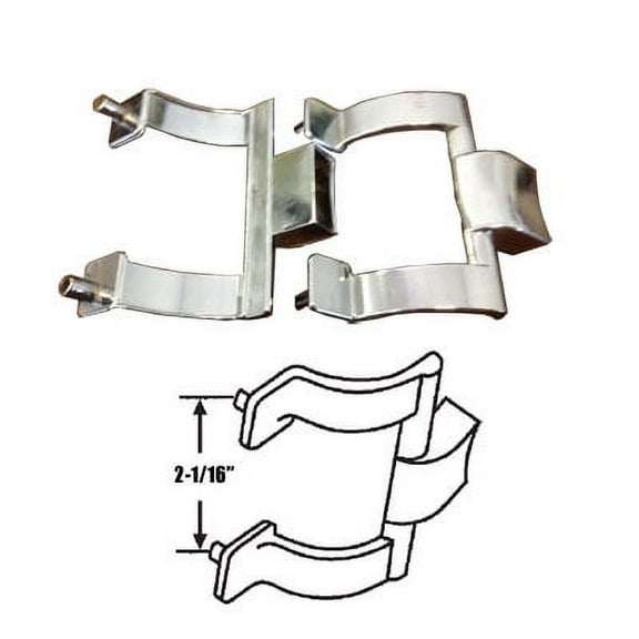 Gordon Glass® Chrome Shower Door Towel Bar Brackets Only, 2-1/16" Screw Holes