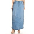 thumbnail image 6 of Fashion2Love Women’s Plus Size High Rise Pencil Long Jeans Maxi Denim Skirt, 6 of 8