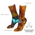 thumbnail image 4 of Salouo Butterfly Alighted On Sunflowers Pattern Fun Novelty Crew Socks,Casual Athletic Socks Neutral Socks, 4 of 7
