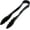 Black, variant on TrueCraftware - 9-Inch Scallop Grip Tong, Polycarbonate, Black Color, NSF listed