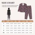 thumbnail image 4 of Gukieu Skull flower leaf colorful Print Women's Long Sleeve Pajama Set, Button Top Elastic Pocket Pajama Pants Two Piece Set Home Wear-XX-Large, 4 of 7