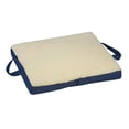 thumbnail image 2 of DMI Seat Cushion for Support on Wheelchairs, Office Chairs, Dining Chairs and Stadium Seats, 16x18x2, Gel Foam, Fleece, Cream and Blue, 2 of 2