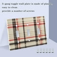 thumbnail image 3 of Yayeee Toggle Light Switch Wall Plate 2-Gang 4.56"x4.48" Decorative Outlet Cover, Black Tartan, 3 of 7