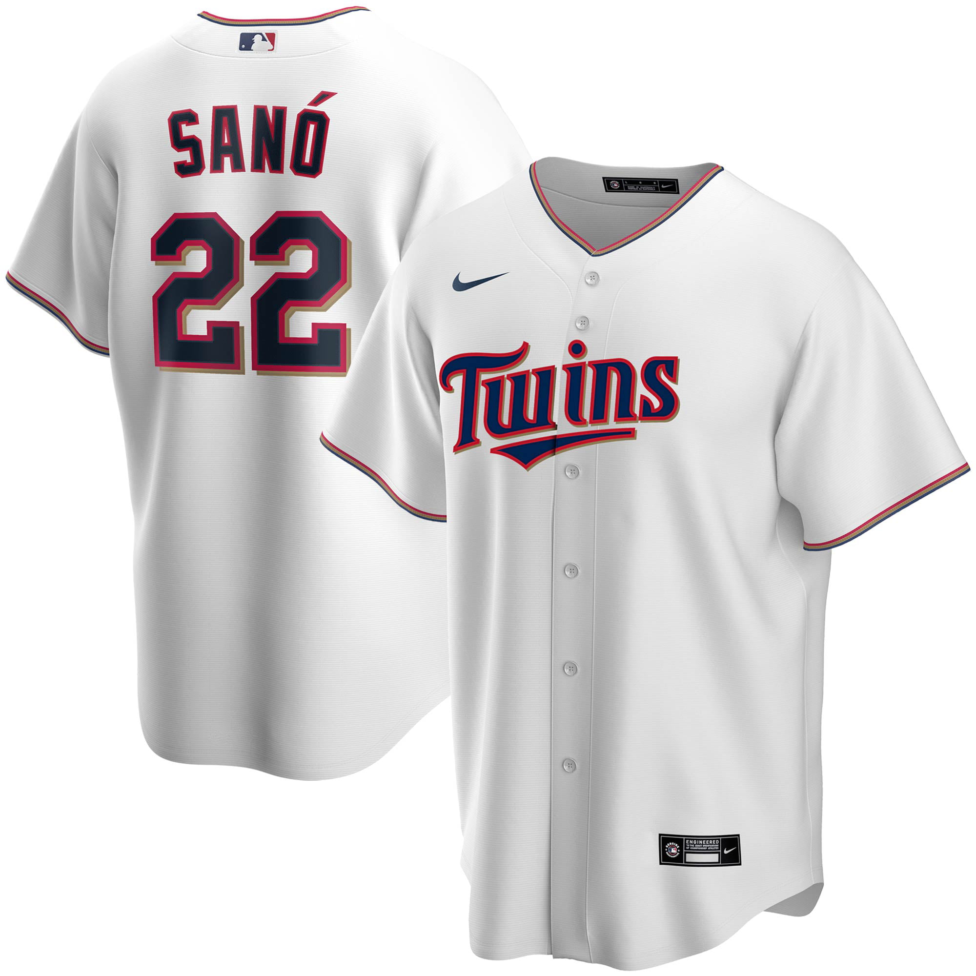 Miguel Sano Minnesota Twins Nike Home Replica Player Name Jersey - White - Walmart.com