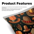 thumbnail image 2 of Thanksgiving Hat Velvet Bed Pillow Set with Unique Patterns in Sizes 16x16, 18x18, and 20x20 Inches - Includes 2 Chair Pillow Covers,Bed Pillow for Any Occasion, 2 of 6
