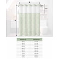 thumbnail image 6 of No Hook Shower Curtain with Snap in Liner, Vintage Floral Retro Green Persia Floral Pattern Hotel Shower Curtains for Bathroom, Washable Shower Curtain Liner Set with Mesh Top Window, 60"x72", 6 of 6