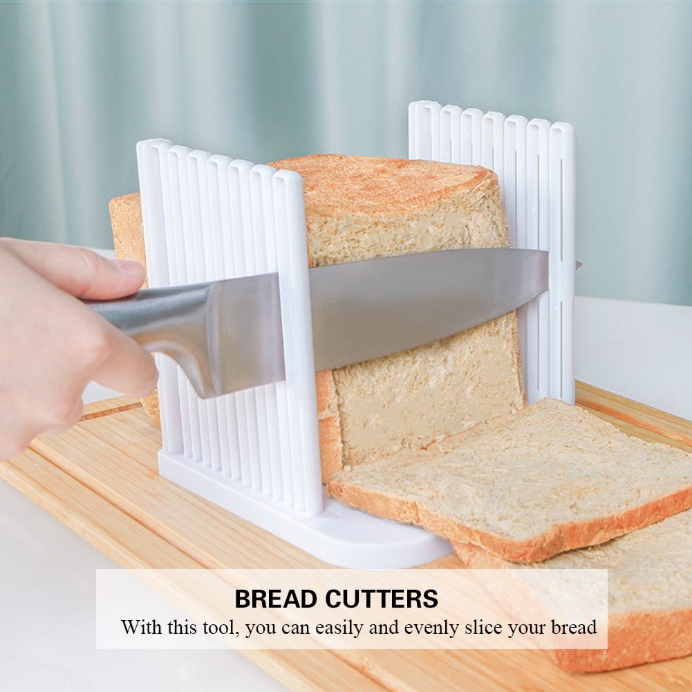 Sonew Bread Cutter Sandwich Evenly Slicing Guide with 4 Thickness Bakery Home Kitchen Tool