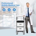 thumbnail image 2 of Mobile Ultrasound Cart with Wheels, Medical Car with 2 Drawers Ultrasound Imaging Scanner Vehicle Rolling Utility Cart for Hospital Office Bedroom Medical Clinic Beauty Salon, 2 of 8
