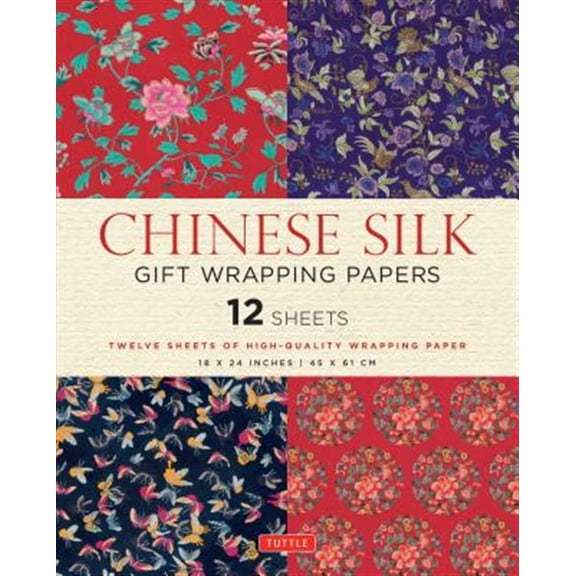 Pre-Owned Chinese Silk Gift Wrapping Papers - 12 Sheets: 18 X 24 Inch (45 X 61 CM) Wrapping Paper (Other)
