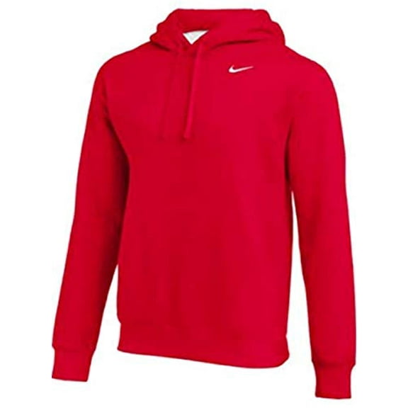 NIKE Men's Club Pullover Hoodie, Red, XX-Large