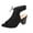 Black, variant on High Heels Chunky Block Heels for Women Strappy Gladiator Open Toe Heels Dressy Pumps Sandals Red 7