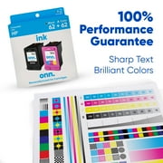 Remanufactured onn. HP 62 Black and 62 Tri-Color Ink, 2 Cartridges