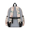 thumbnail image 3 of Cat and Sweater Pink Pattern Cute School Backpack with Padded Back and Adjustable Shoulder Straps 13.4"x11"x4.7", 3 of 5