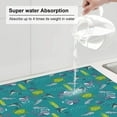 thumbnail image 3 of Dish Drying Mat, cute shark turtle Highly Absorbent Drying Matt Kitchen Counter, Dish Mat Drying Pad Dishes Drainer Mats for Kitchen Counter or Sink, 16 x 18 inch, 3 of 6