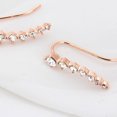 thumbnail image 2 of Colorful 7 Rhinestones Long Earring rhinestone eardrop 7 Stud Alloy Bride Drop Pendant Eardrop Jewelry Accessories Wedding, 2 of 8