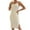Beige1, variant on JGGSPWM Women's Solid Color V Neck Knitted Top Summer Camisole Midi Dress with Side Slit Beige M