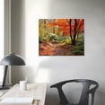 thumbnail image 4 of Sadudu Gallery Autumn Leaves Wall Art, Colorful Foliage Artwork, Beautiful Fall Forest Scene, Premium Gallery Wrapped Canvas Décor, Ready to ang, 8 in x 12 in W, Print 16x12in, 4 of 6