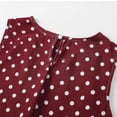 thumbnail image 5 of Makaor Ruffle Dress Women A Line Mini Dresses Plus Size Sleeveless Dress Polka Dot Crew Neck Casual Dress Red S, 5 of 6