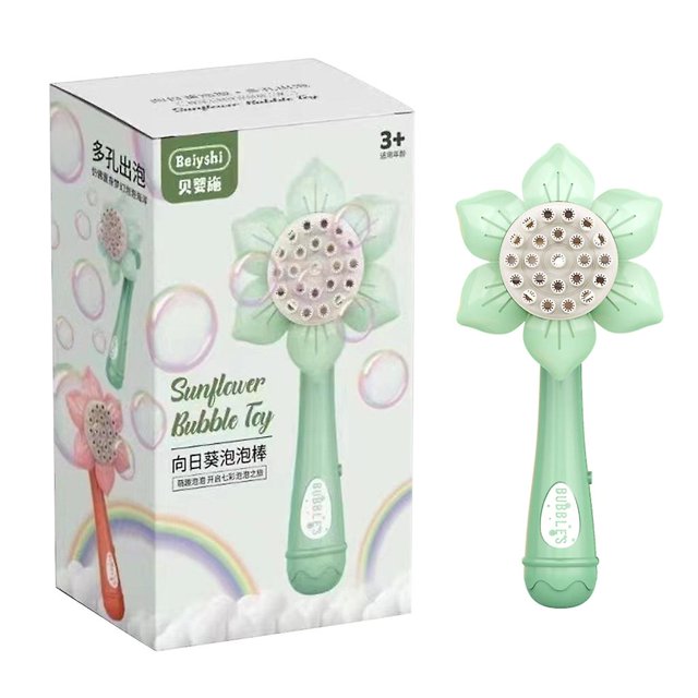 3 holes Silver Máquina de burbujas, juguete de burbujas portátil para niños, ideal para fiestas al aire libre/interior