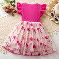 thumbnail image 4 of Utlike Girls Dresses Floral Embroidery Dress With Bow Tie Puffed Sleeves Casual Party For Kids Elegant Sundress Size 5 Years-6 Years, 4 of 9