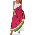 thumbnail image 1 of Vestido sin mangas con diseño de sandía, vestido de noche para mujer 2024, vestidos estilo coreano, 1 of 7