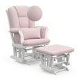 thumbnail image 5 of Storkcraft Tuscany Infant Nursery Glider & Ottoman White with Pink Swirl, 5 of 15