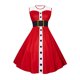 thumbnail image 1 of Lucakuins Vestido de mujer, vestido midi de encaje sin mangas con cuello redondo y estampado de estilo navideño para fiesta navideña Lucakuins  moda, 1 of 9
