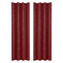 Blackout Curtain Panel Thermal Insulated Light Blocking Grommet Top for Bedroom Living Room Balcony Red