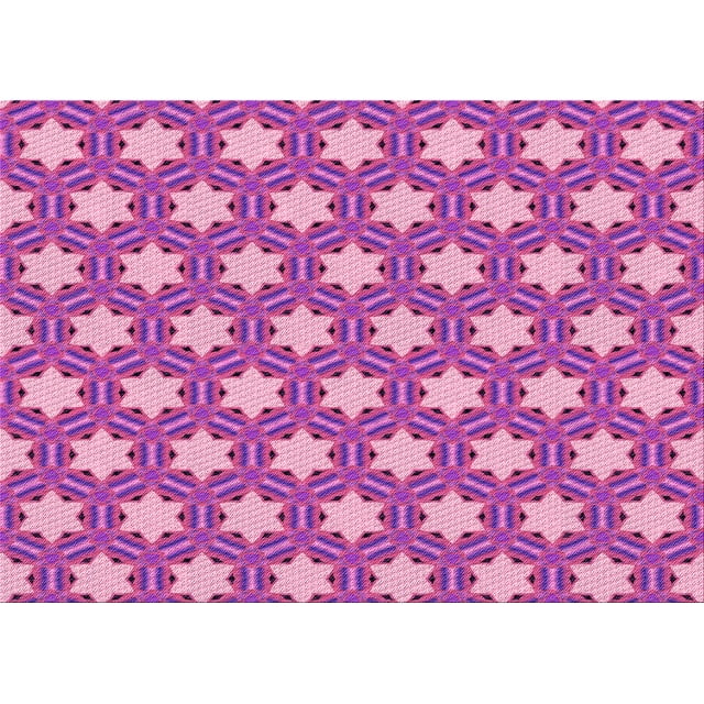 Ahgly Company Machine Washable Indoor Rectangle Transitional Magenta Pink Area Rugs, 4' x 6'