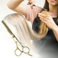 thumbnail image 2 of Unique Bargains 1 Pc Lightweight Tooth Shears Hair Cutting Scissors for Hair Styling Rose Gold Tone, 2 of 7
