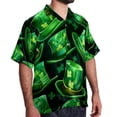 thumbnail image 2 of Saint Patrick's Day Men's Casual Printed Button Down Short Sleeve Beach Shirts, 2 of 6