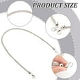 thumbnail image 5 of PH 23 Inch Rhinestone Bag Straps 2pcs Alloy Bag Handles 5mm Metal Bag Straps Short Purse Handles Handbag Handles Wallet Straps Bag Replacement Strap with Swivel Clasp for DIY Bags Platinum Platinum, 5 of 7