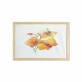thumbnail image 1 of Floral Wall Art with Frame, Orchid Petals Wild Flower Exotic Fragrance Pure Florets Watercolor Tribal, Printed Fabric Poster for Bathroom Living Room, 35" x 23", Red Yellow Marigold, by Ambesonne, 1 of 2