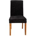 thumbnail image 2 of Housse de Chaise Universelle, Ensemble de 4 Housses de Protection en Velours Extensible (Noir), 2 of 4
