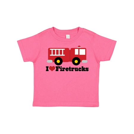 

Inktastic I Heart Firetrucks Gift Toddler Boy or Toddler Girl T-Shirt