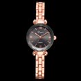 thumbnail image 4 of LVPAI Reloj de cuarzo con correa de aleación y números romanos retro a la moda para mujer (oro rosa + negro), 4 of 4