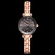 thumbnail image 4 of LVPAI Reloj de cuarzo con correa de aleación y números romanos retro a la moda para mujer (oro rosa + negro), 4 of 4