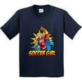 thumbnail image 3 of Inktastic Soccer Girl Superhero Youth T-Shirt, 3 of 5