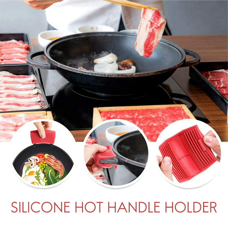 Generic Silicone Hot Handle Holders, 6 Pack Cast Iron Handle Cover