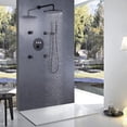 thumbnail image 2 of Thermostatic Complete Shower System with 4 PCS of Body Jets, Rainfall Shower Combo Set with Rough-in Valve, 2 of 5