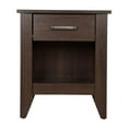 thumbnail image 3 of Maklaine Contemporary Manufactured Wood 1 Drawer Nightstand in Wenge, 3 of 7