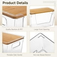 thumbnail image 3 of 3 Pcs Trash Bag Holders, Under Sink Garbage Bag Dispensers with Wood Lids, Stackable Storage Containers, Clear Trash Bag Organizers for Kitchen, Laundry Room, Pantry, 3 of 5